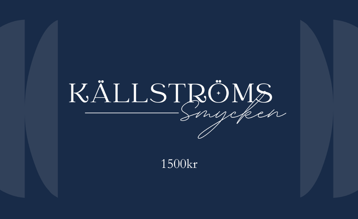 Källströms Smycken presentkort 1 500 kr