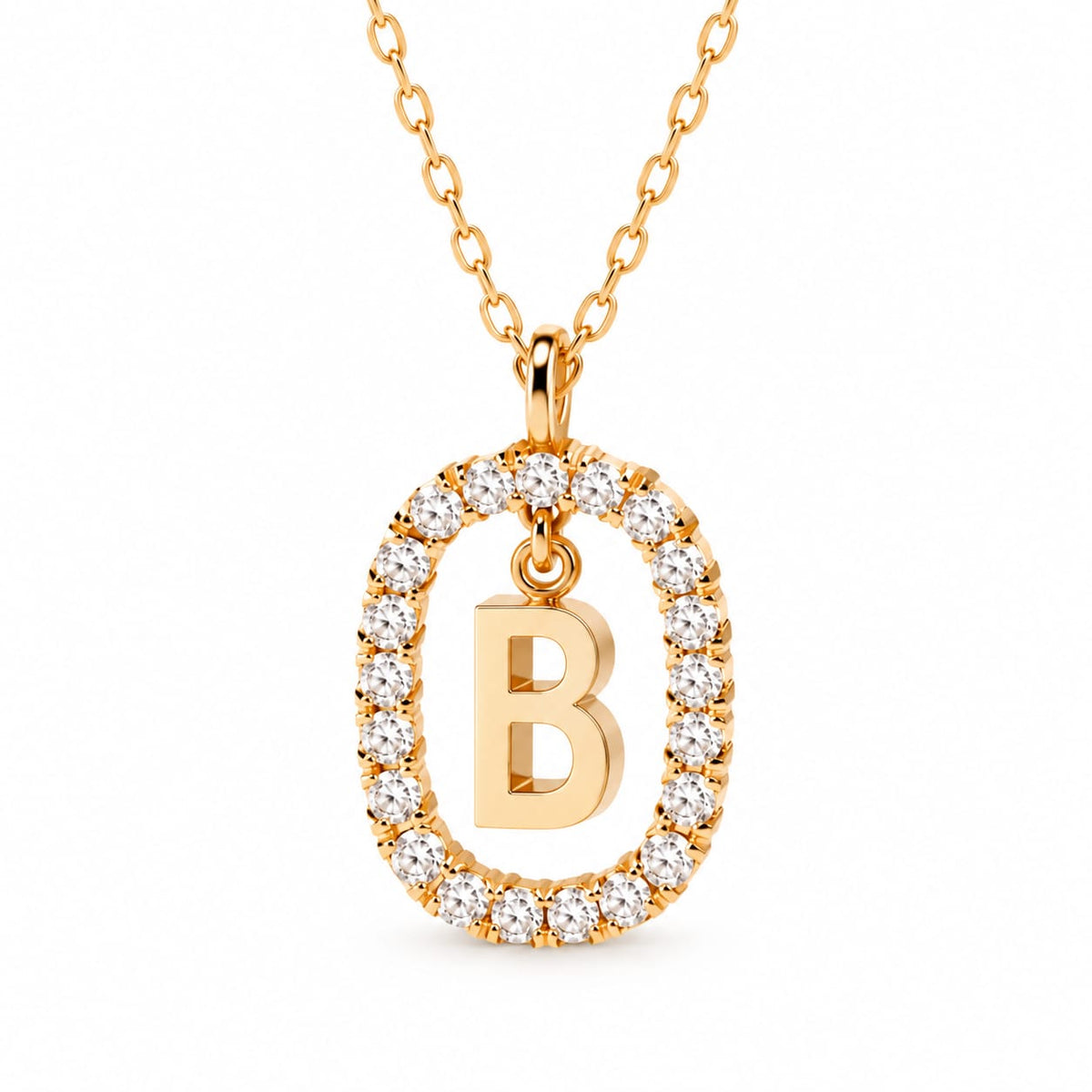Belle halsband med bokstaven B