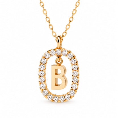 Belle halsband med bokstaven B