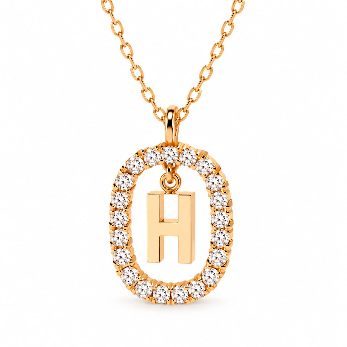 Belle halsband med bokstaven H